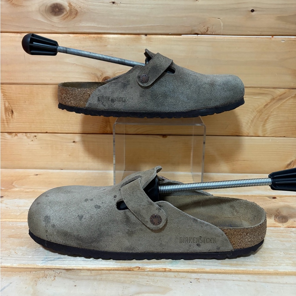 Birkenstock Boston Soft Footbed Suede Leather Clogs - Comfort Shoes - Tagged 42 - Picture 2 of 7